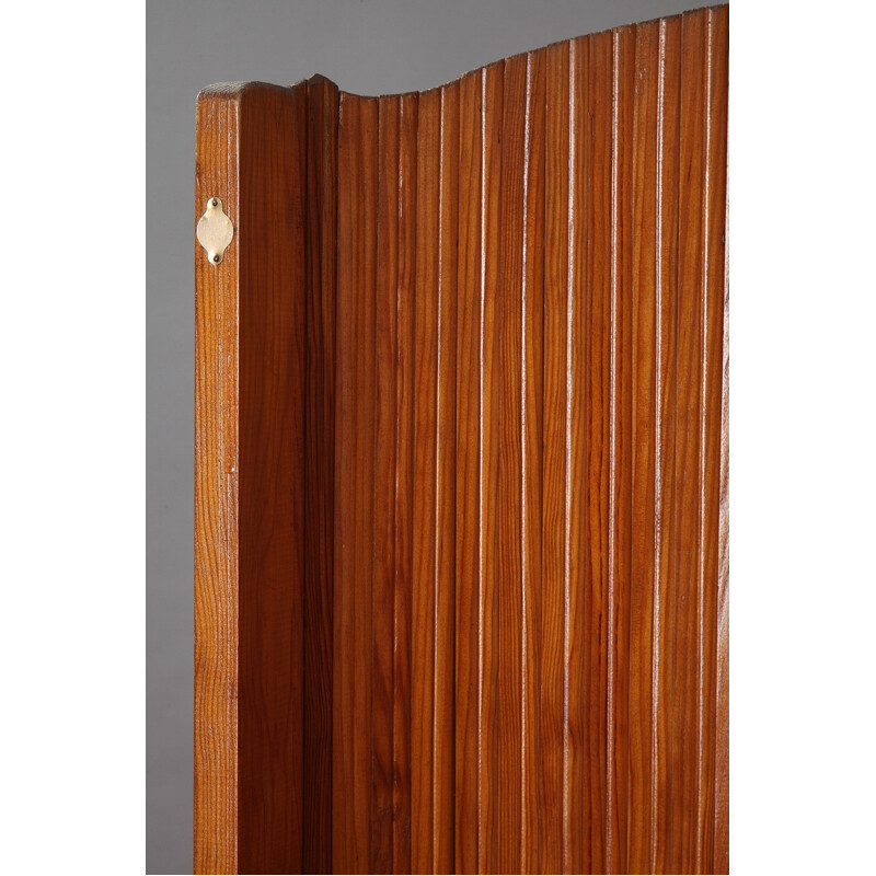 Baumann winding wood screen - 1950s