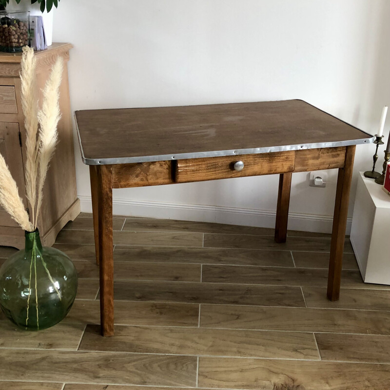 Vintage farm table in solid wood