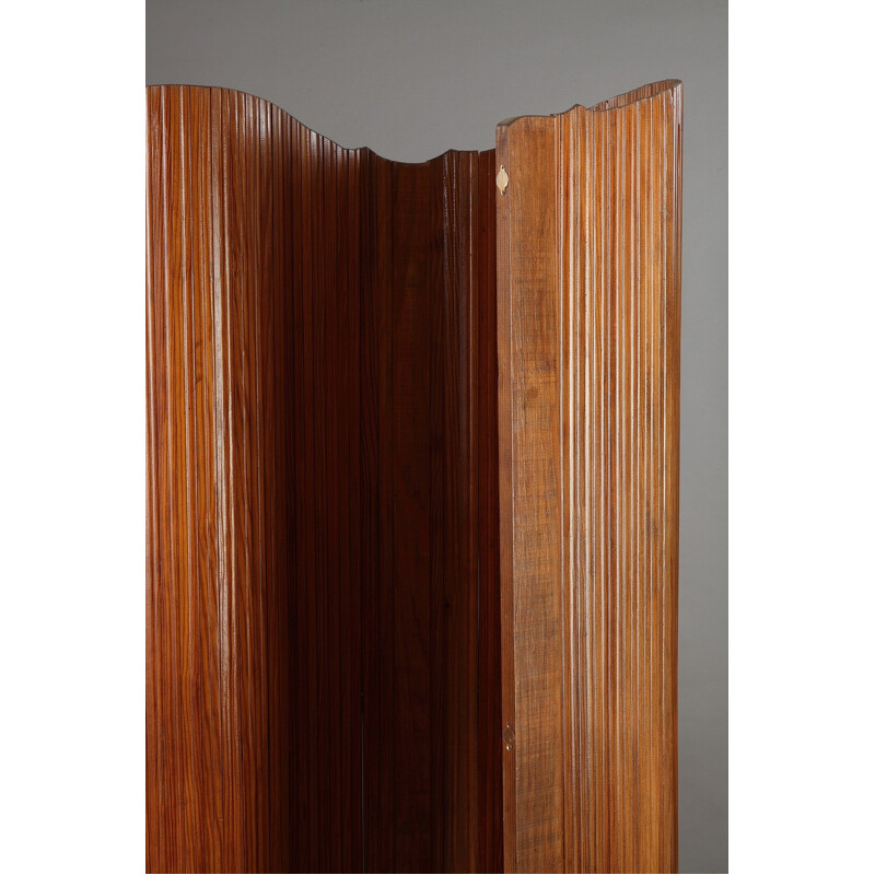 Baumann winding wood screen - 1950s