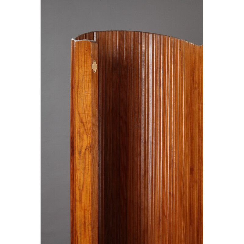 Baumann winding wood screen - 1950s