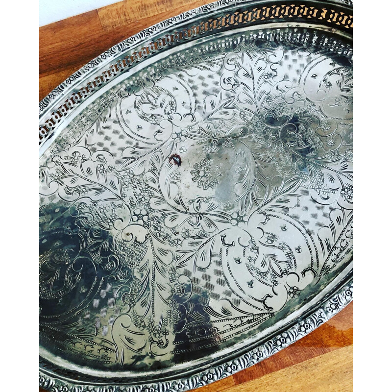 Vintage English silver plated tray