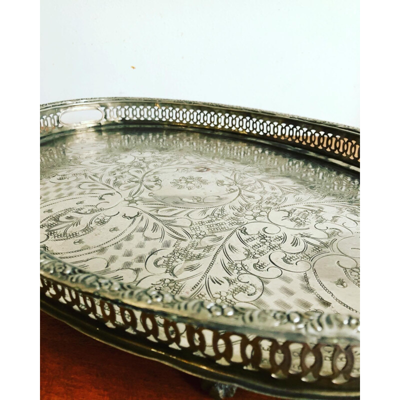 Vintage English silver plated tray