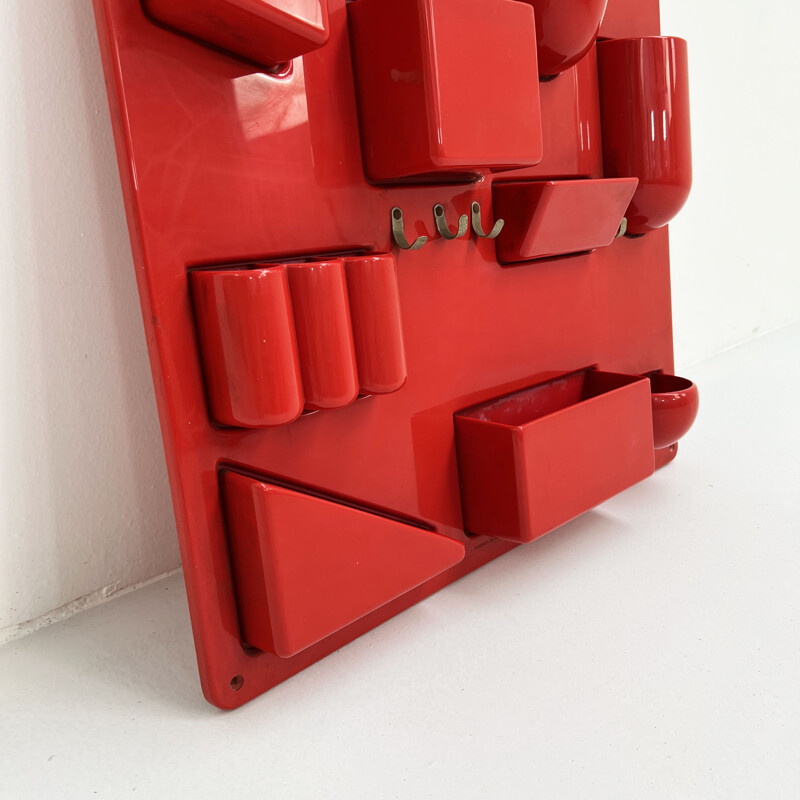 Vintage red ustensilo wall organizer by Dorothee Becker Maurer for Design M, 1960s