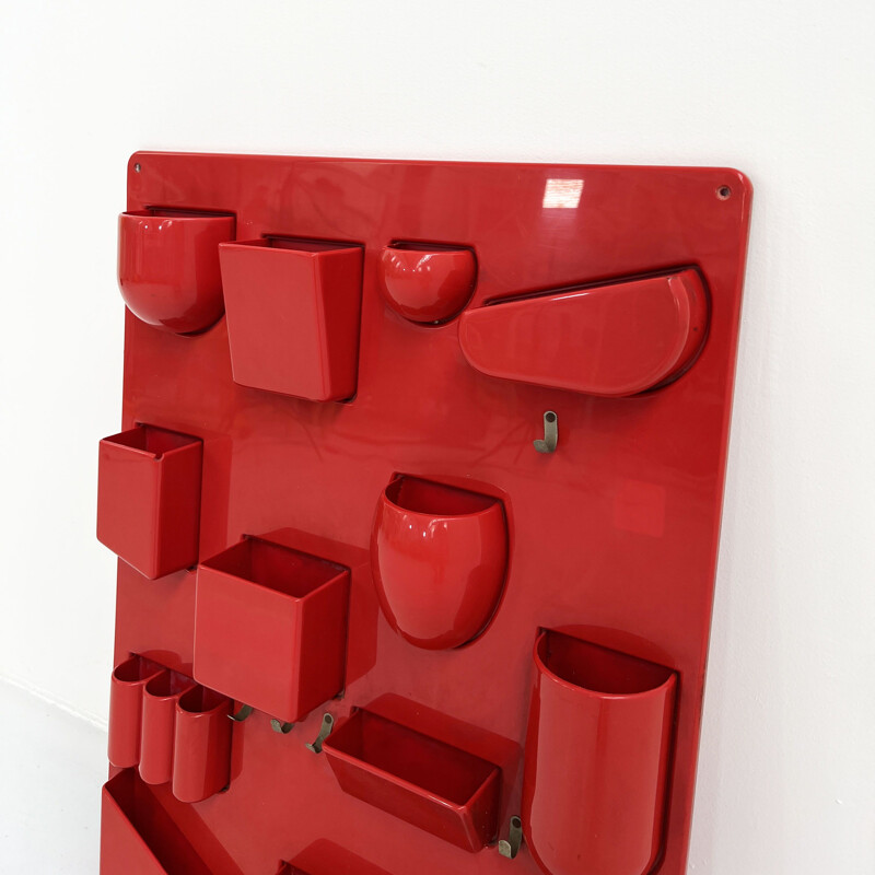 Vintage red ustensilo wall organizer by Dorothee Becker Maurer for Design M, 1960s