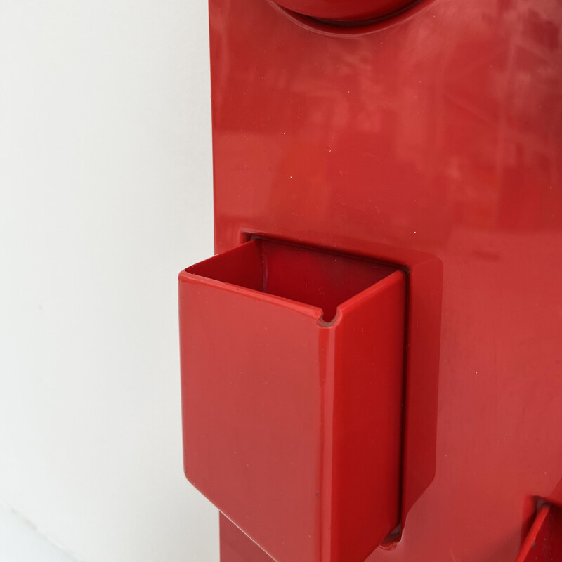 Vintage red ustensilo wall organizer by Dorothee Becker Maurer for Design M, 1960s