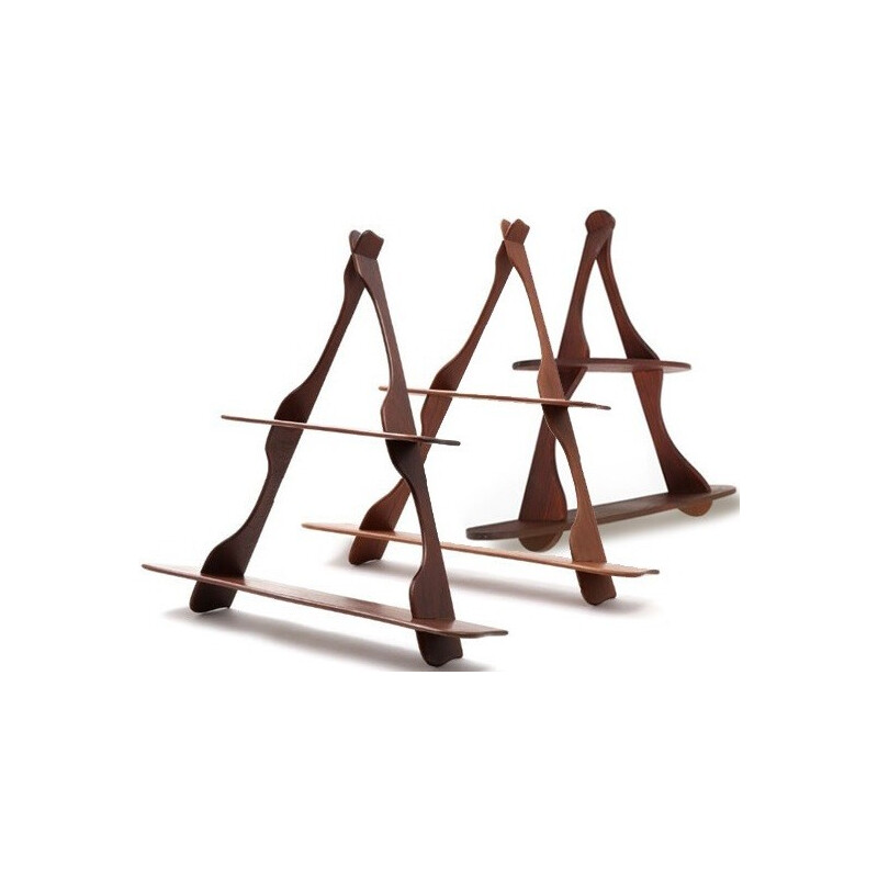 Set of 3 triangular shelves in teak, Peder MOOS - 1950s