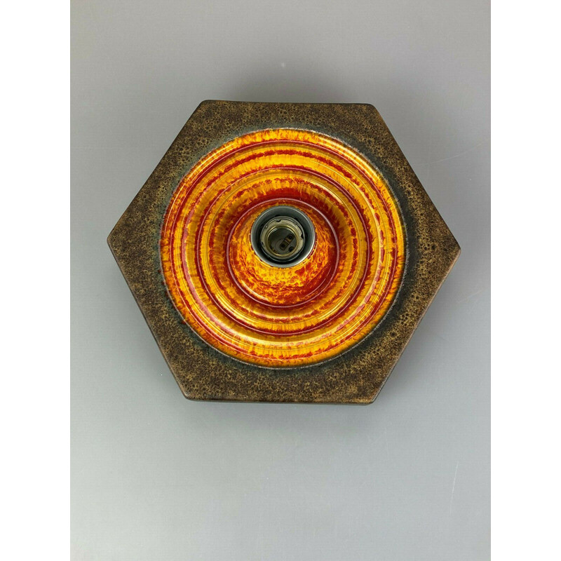 Vintage wall lamp in ceramic, 1960-1970s