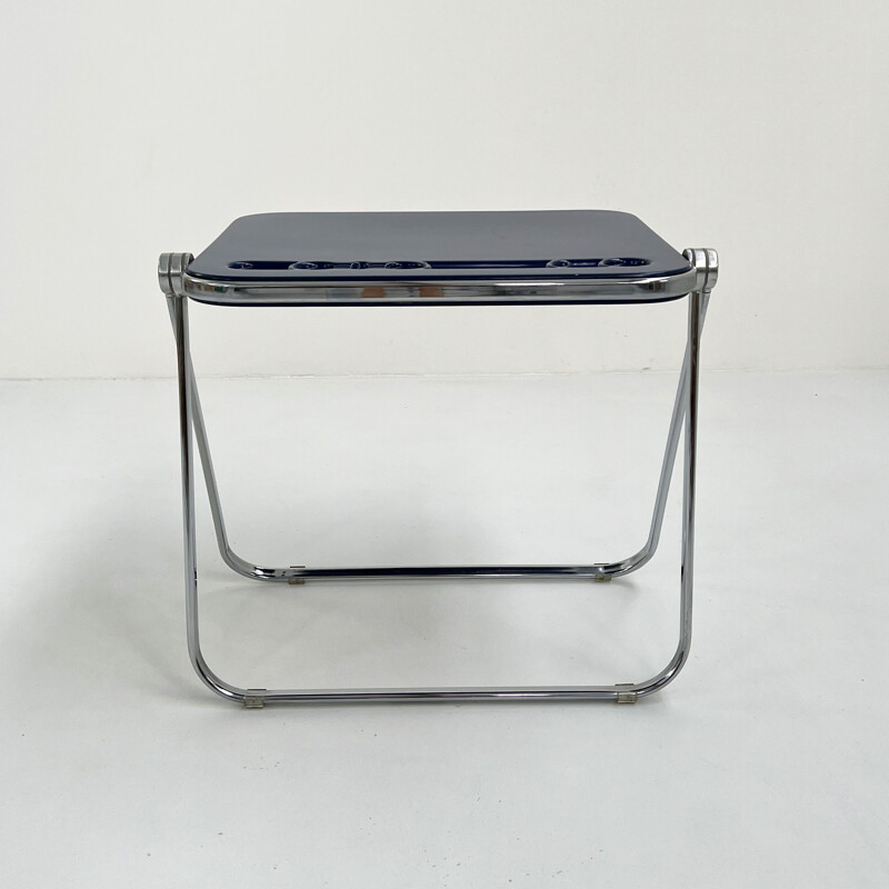 Vintage blue Platone folding desk by Giancarlo Piretti for Anonima Castelli, 1970s
