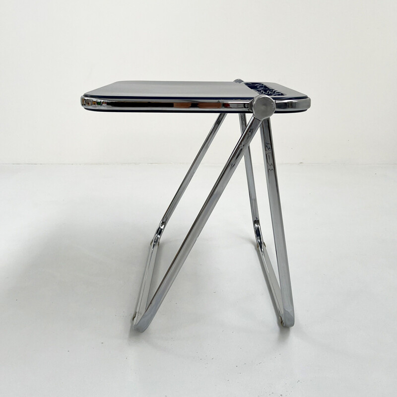 Vintage blue Platone folding desk by Giancarlo Piretti for Anonima Castelli, 1970s