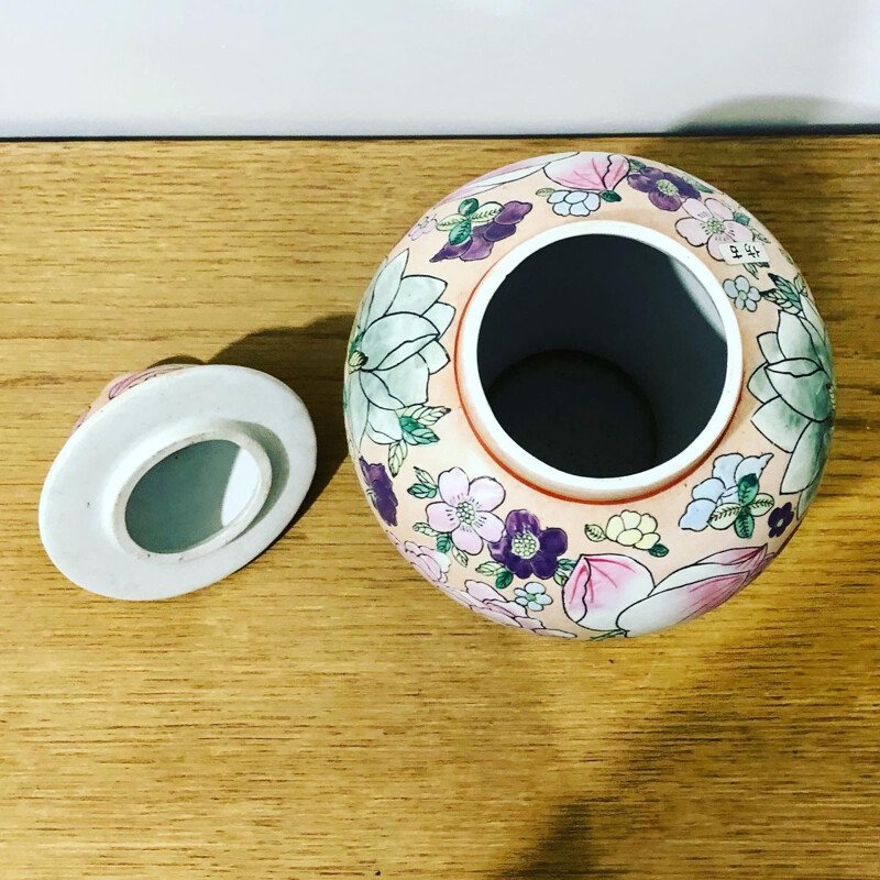 Pot à gingembre vintage en porcelaine chinoise