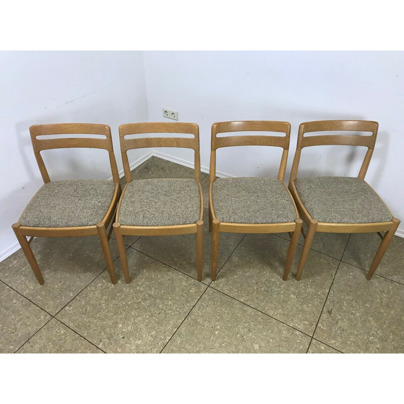 Set van 4 vintage eiken stoelen van H.W Klein voor Bramin, 1960-1970