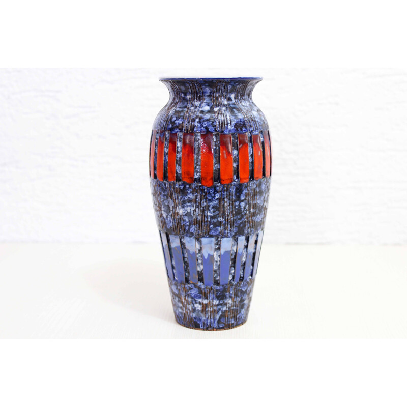 Vase vintage aux couleurs méditerranéennes, Italie 1970
