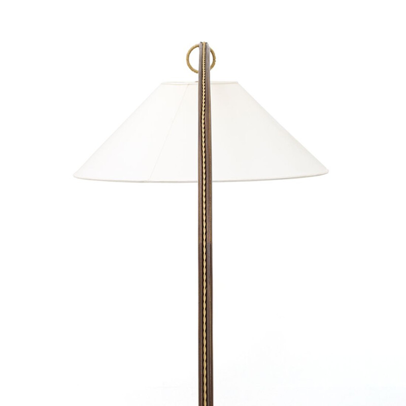 Lampadaire italien vintage en bois, 1940