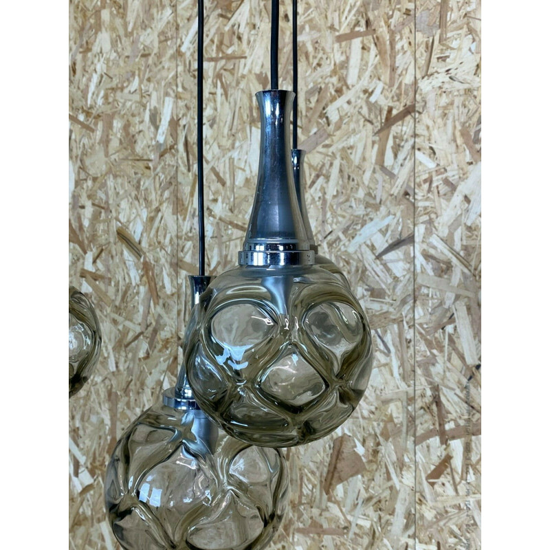 Vintage chrome cascade pendant lamp, 1960s-1970s