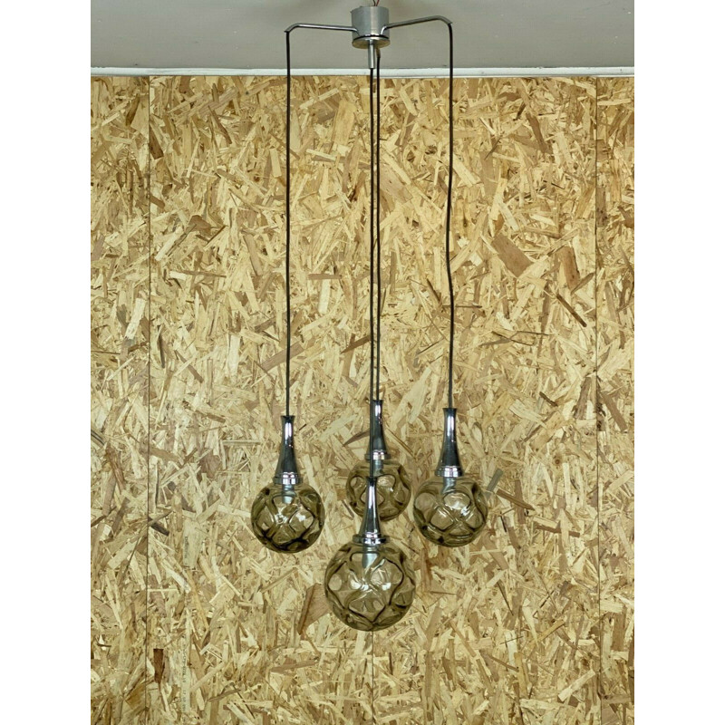 Vintage chrome cascade pendant lamp, 1960s-1970s