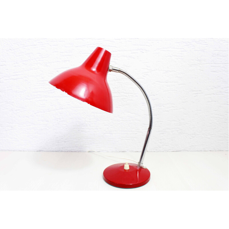 Lampe de bureau vintage flexible chromé, 1970