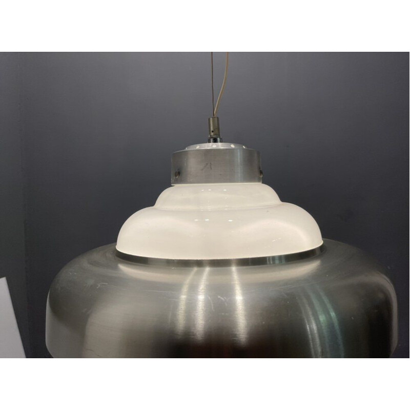 Mid century opaline glass pendant lamp