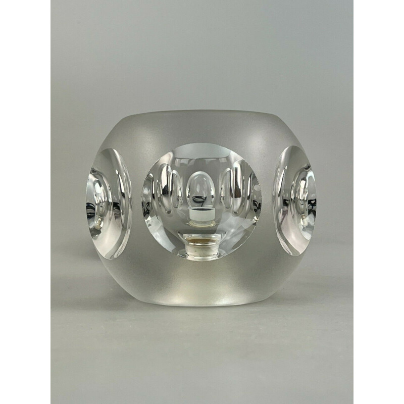 Vintage ice glass lamp by Peill & Putzler, 1960s