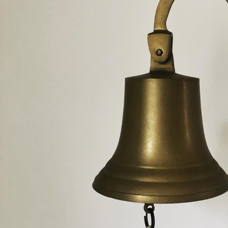 Vintage brass wall bell