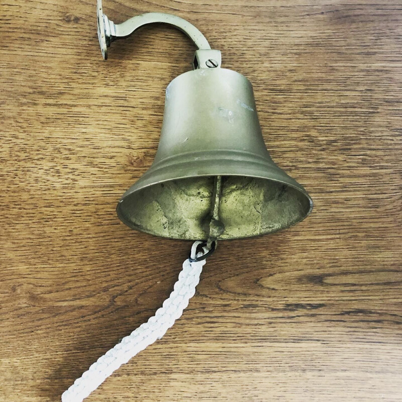 Vintage brass wall bell
