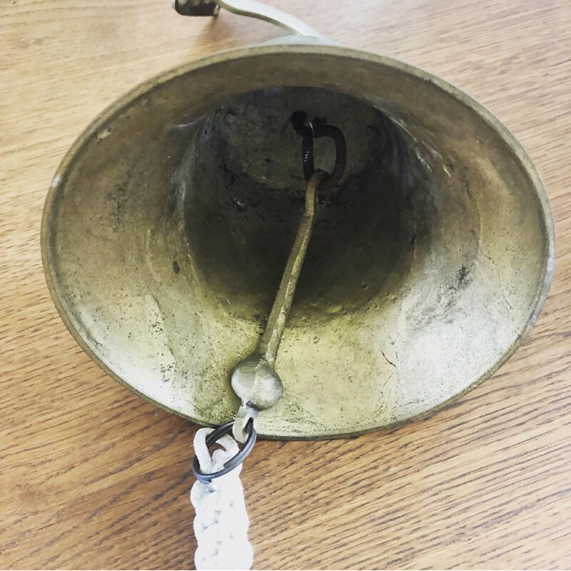 Vintage brass wall bell