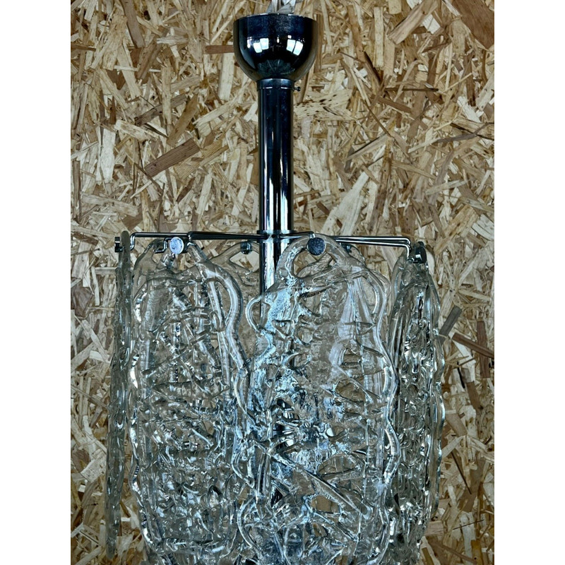 Lampadario vintage in vetro di Murano "Ragnatela" di Av Mazzega, 1960-1970