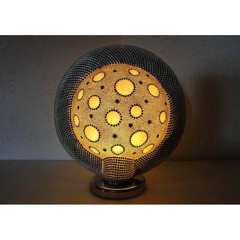 Vintage chrome-plated metal lamp, 1970s