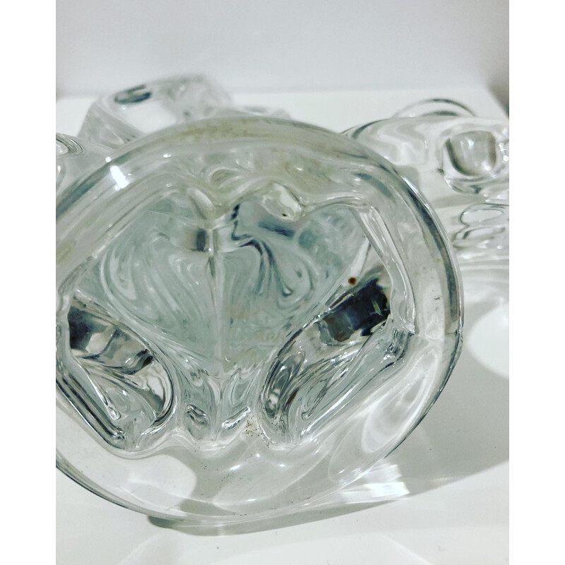 Bougeoir vintage en cristal de vannes