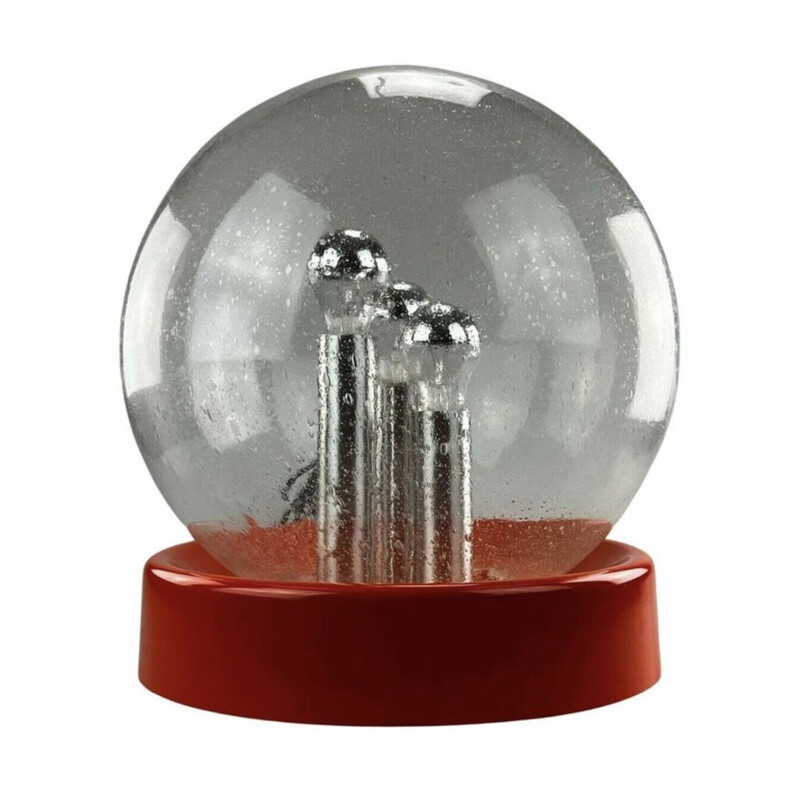 Vintage-Kugellampe aus Glas und Metall, 1960