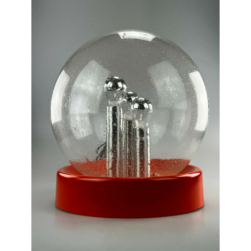 Vintage-Kugellampe aus Glas und Metall, 1960