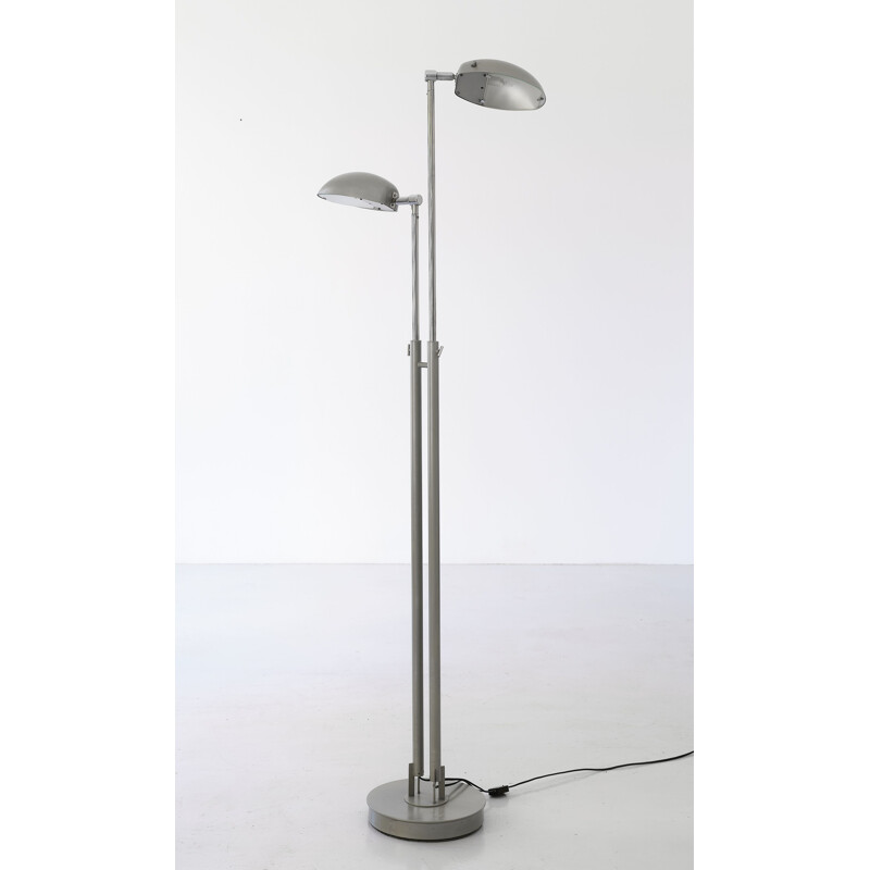 Vintage metal and glass floor lamp, Italy 1970