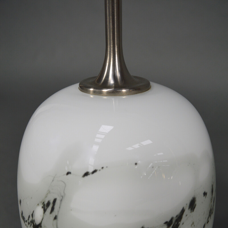 Pair of Holmegaard "Sakura" table lamps in opaline glass - 1960s