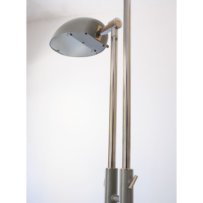Vintage metal and glass floor lamp, Italy 1970