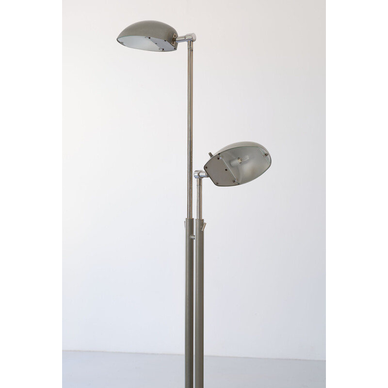 Vintage-Stehlampe aus Metall und Glas, Italien 1970
