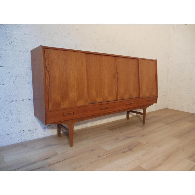 Scandinavian sideboard in teak and rosewood - 1960s