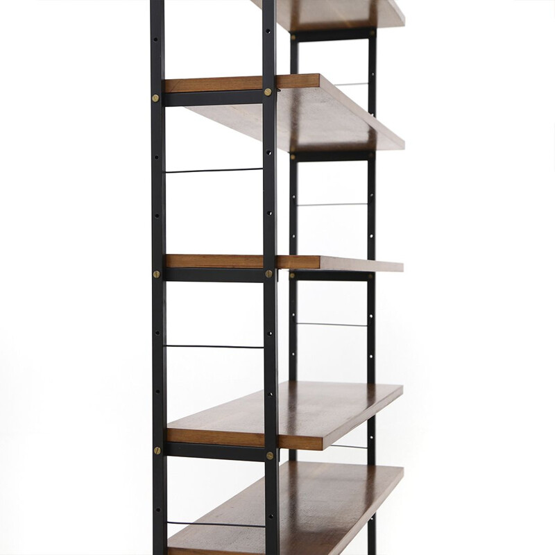 Vintage Italian metal bookcase, 1950