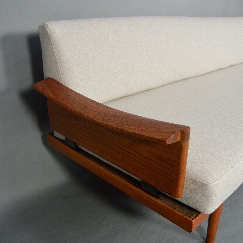 Set of 2 Gustav Bahus sofas and table in teak, KINDT-LARSEN - 1960s