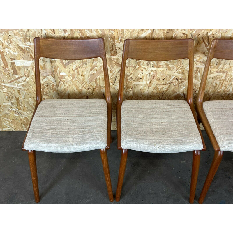Set van 5 vintage teakhouten Boomerang stoelen van Alfred Christensen voor Slagelse Møbelværk, 1960-1970.