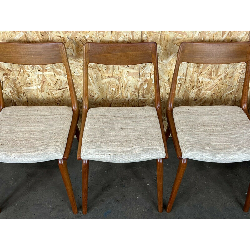 Conjunto de 5 cadeiras bumerangues de teca vintage de Alfred Christensen para Slagelse Møbelværk, 1960-1970