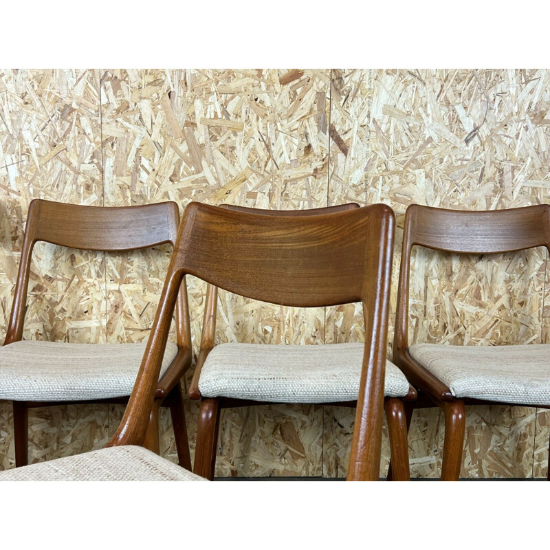 Ensemble de 5 chaises Boomerang vintage en teck par Alfred Christensen pour Slagelse Møbelværk, 1960-1970