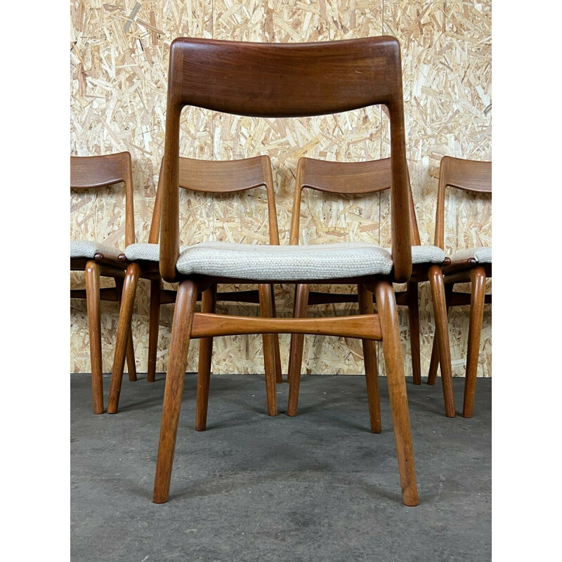 Set of 5 vintage teak Boomerang dining chairs by Alfred Christensen for Slagelse Møbelværk, 1960s-1970s