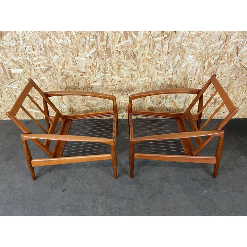 Pair of vintage armchairs by Kai Kristiansen for Magnus Olesen, 1960