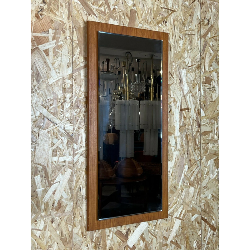 Vintage teak wall mirror, Denmark 1960s-1970s