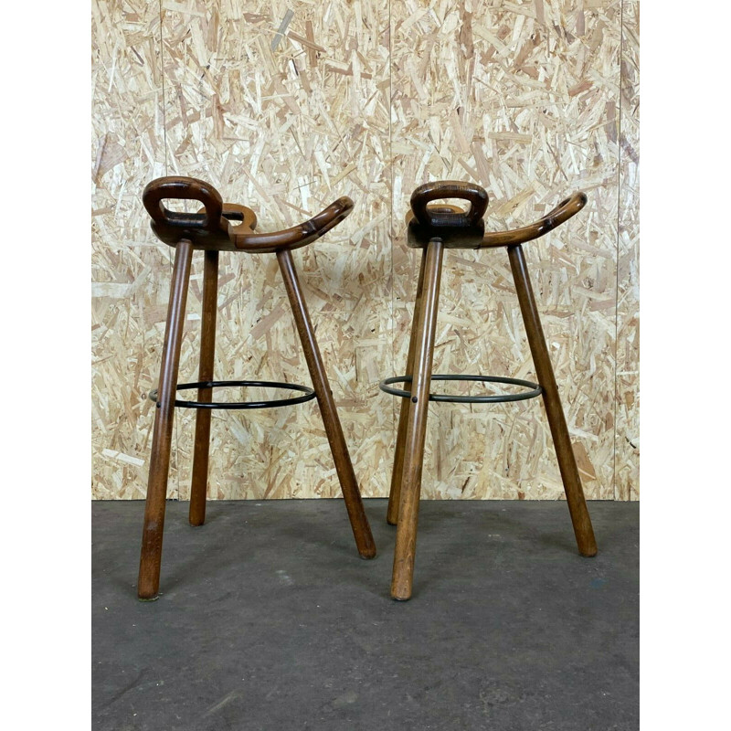 Pair of vintage bar stools by Carl Malmsten, Sweden 1950s-1960s