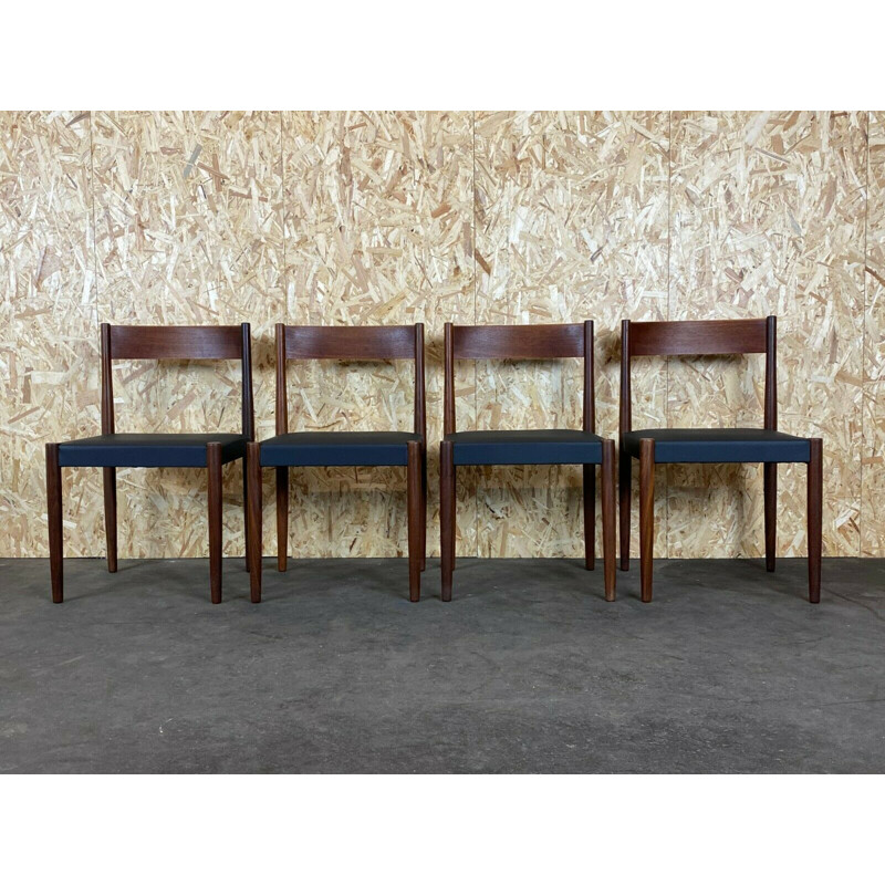 Set of 4 vintage teak dining chairs by Poul M. Volther for Frem Røjle, 1970s