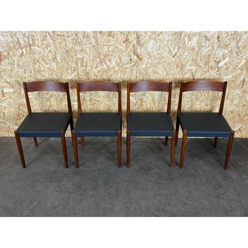 Ensemble de 4 chaises vintage en teck par Poul M. Volther pour Frem Røjle, 1970