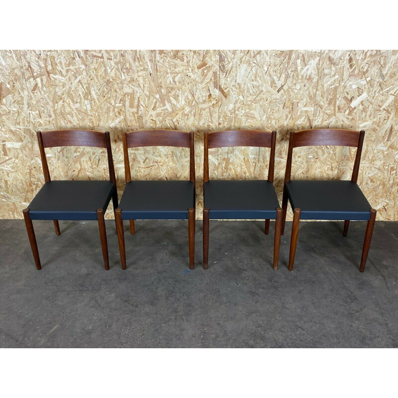 Set of 4 vintage teak dining chairs by Poul M. Volther for Frem Røjle, 1970s