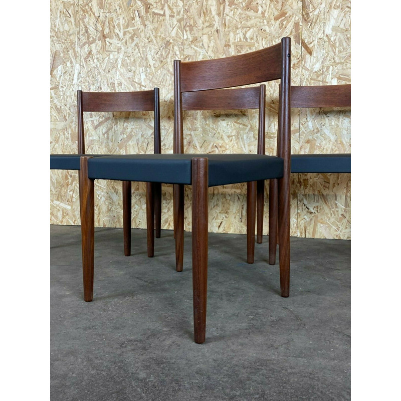 Set of 4 vintage teak dining chairs by Poul M. Volther for Frem Røjle, 1970s