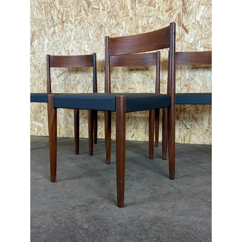 Conjunto de 4 cadeiras de teca vintage de Poul M. Volther para Frem Røjle, 1970