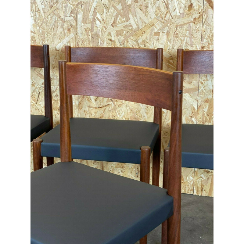 Set of 4 vintage teak dining chairs by Poul M. Volther for Frem Røjle, 1970s